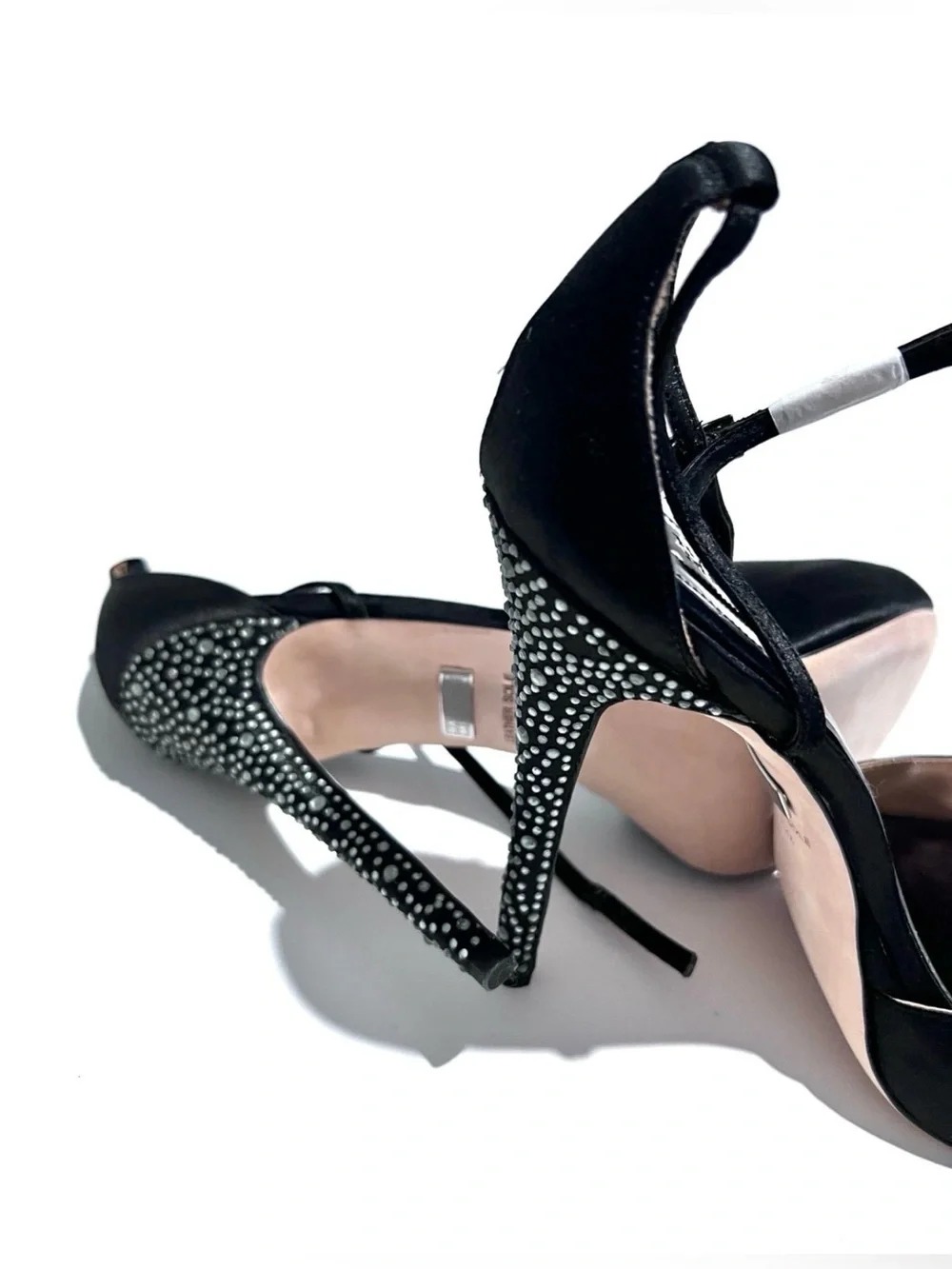 NEW! Badgley Mischka Violeta open-toe pumps with Rhinestones Sz 9.5